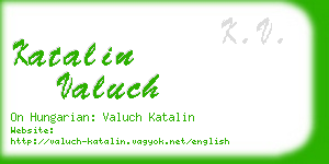 katalin valuch business card